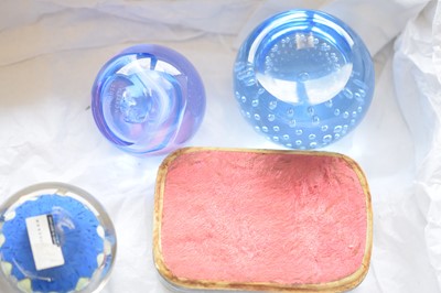 Lot 23 - A collection of glass paperweights