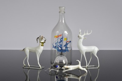 Lot 24 - Five glass sculptures
