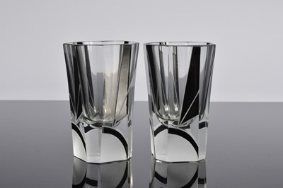 Lot 28 - An Art Deco Palda glass decanter and glasses set