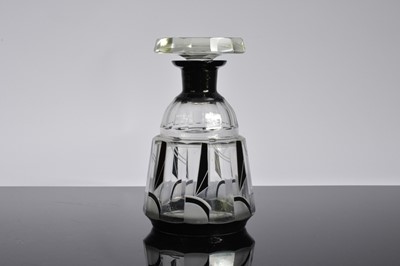 Lot 28 - An Art Deco Palda glass decanter and glasses set