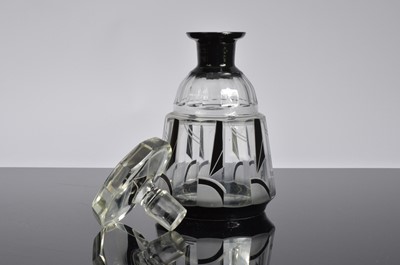 Lot 28 - An Art Deco Palda glass decanter and glasses set