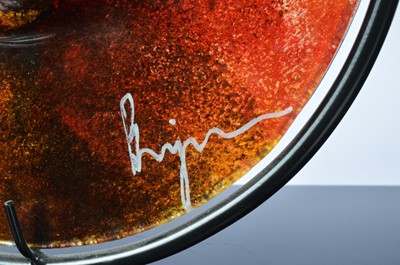 Lot 31 - Two large modern studio glass sculptural vases by Ben Chang