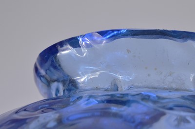 Lot 34 - A modern art glass posy vase and a blue glass spherical vase