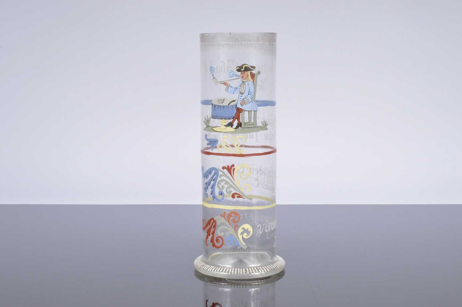 Lot 35 - An 18th century style German glass measuring jug