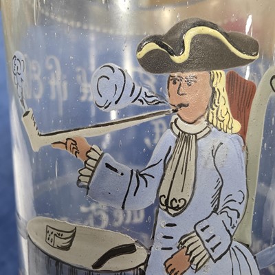 Lot 35 - An 18th century style German glass measuring jug