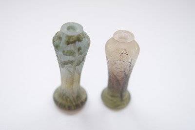 Lot 40 - Two Art Nouveau period Daum Glass miniature vases