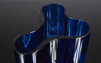 Lot 42 - A pair of modern Bohemien glass shaped vases