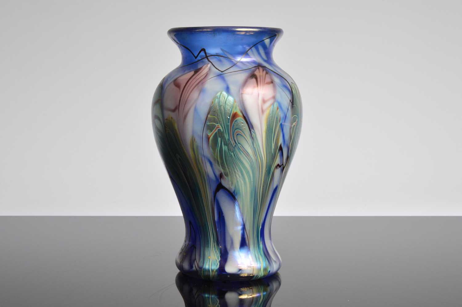 Lot 47 - A modern Okra glass vase by Sarah Cowen