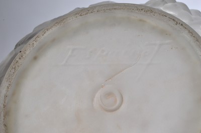 Lot 48 - A French Art Deco frosted glass globular vase by Espauret