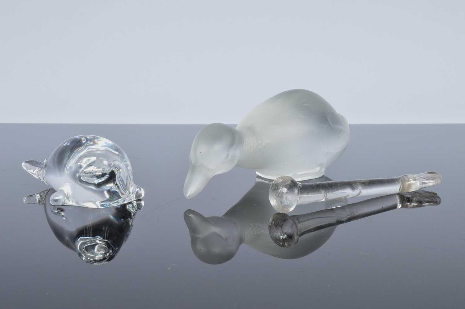 Lot 51 - A Baccaret glass duckling