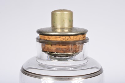 Lot 54 - An Art Deco period golf related glass cocktail shaker