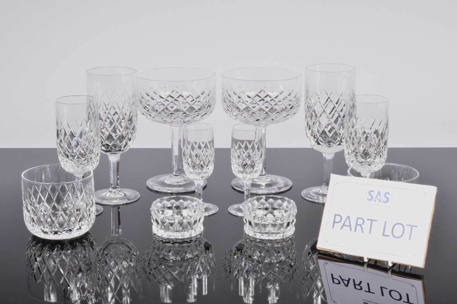Lot 56 - A collection of c1960s Orrefors Glass "Elisabeth" pattern drinking glasses designed by Ingeborg Lundin
