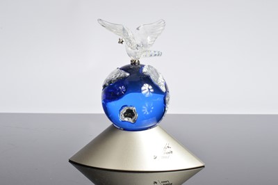 Lot 65 - Two Swarovski Millennium Crystal Globe and Dove