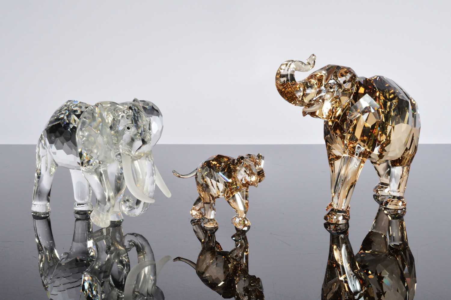 Lot 67 - Three Swarovski Elephants