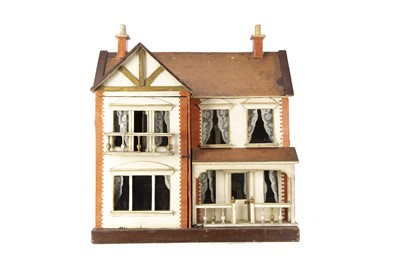 Lot 1012 - A 1909-10 G & J Lines painted wooden dolls’ house No 17