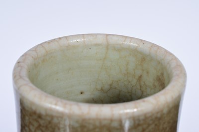 Lot 96 - An antique Chinese porcelain celadon glaze vase