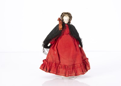 Lot 1018 - A 19th century German bisque shoulder-head doll