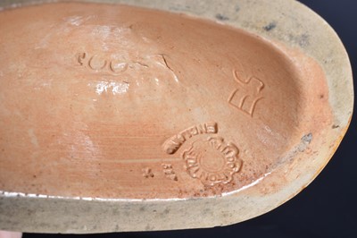 Lot 163 - A damaged Royal Doulton stoneware comical mouse with wheel barrow sculpture after George Tinworth