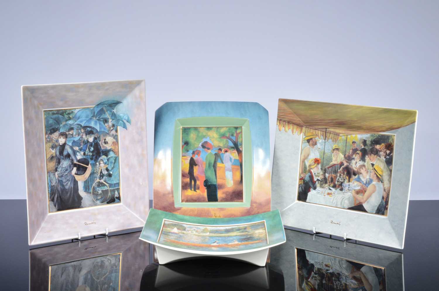 Lot 178 - Four modern Goebel porcelain limited edition Artis Orbis famous painting plaques
