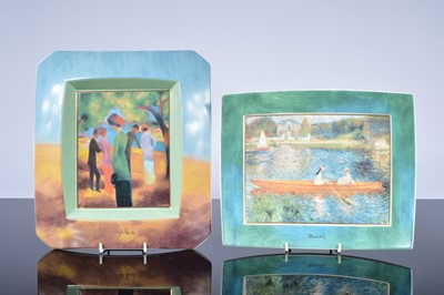 Lot 178 - Four modern Goebel porcelain limited edition Artis Orbis famous painting plaques
