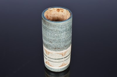 Lot 206 - A small c1960s Troika Pottery cylindrical vase