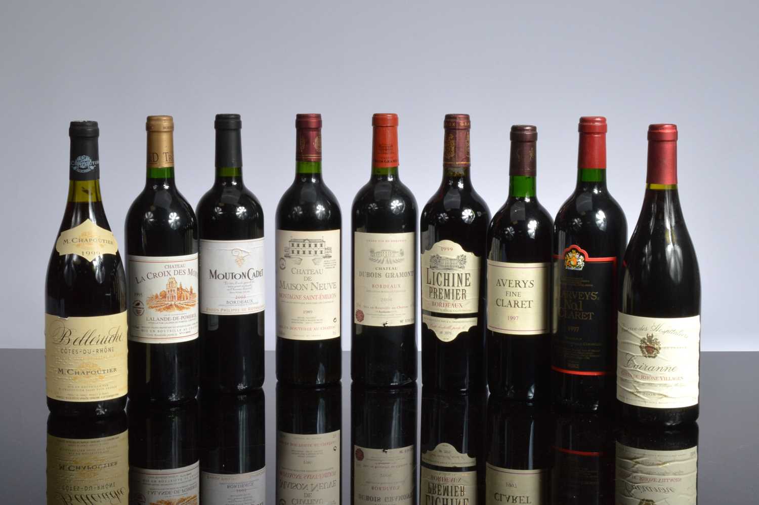 Lot 329 - A collection of nine bottles of assorted red wine (9)