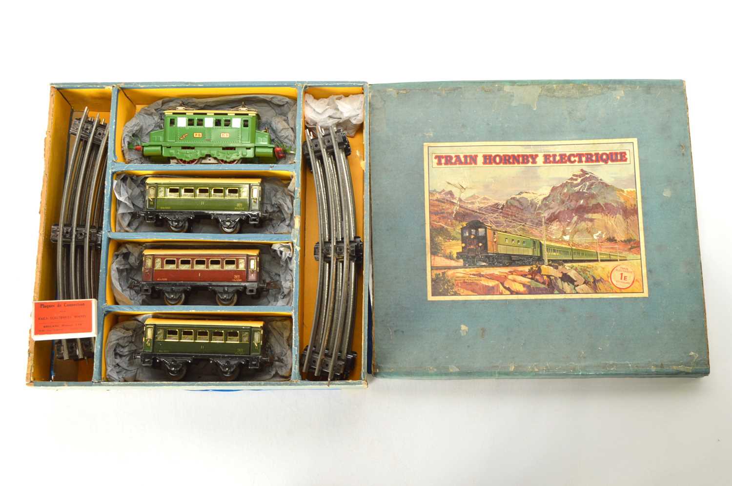 Lot 34 - French Hornby 0 Gauge No.1E Voyageurs Passenger Train set