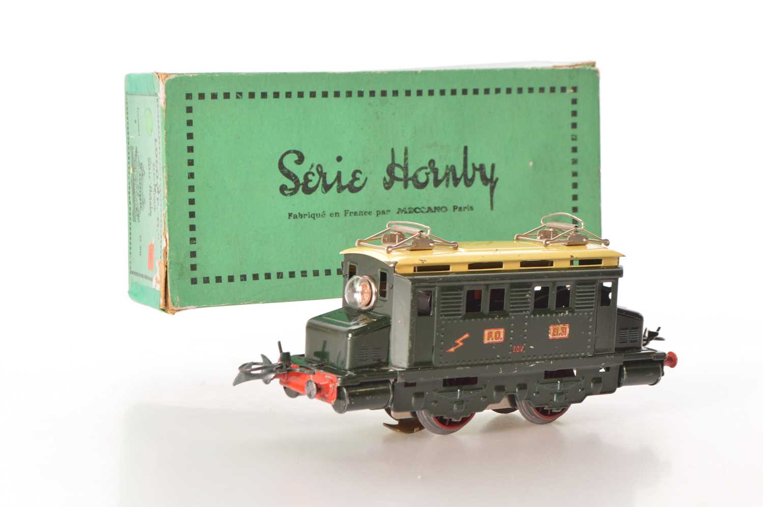 Lot 35 - French Hornby 0 Gauge 0-4-0 Steeple cab PO style Locomotive
