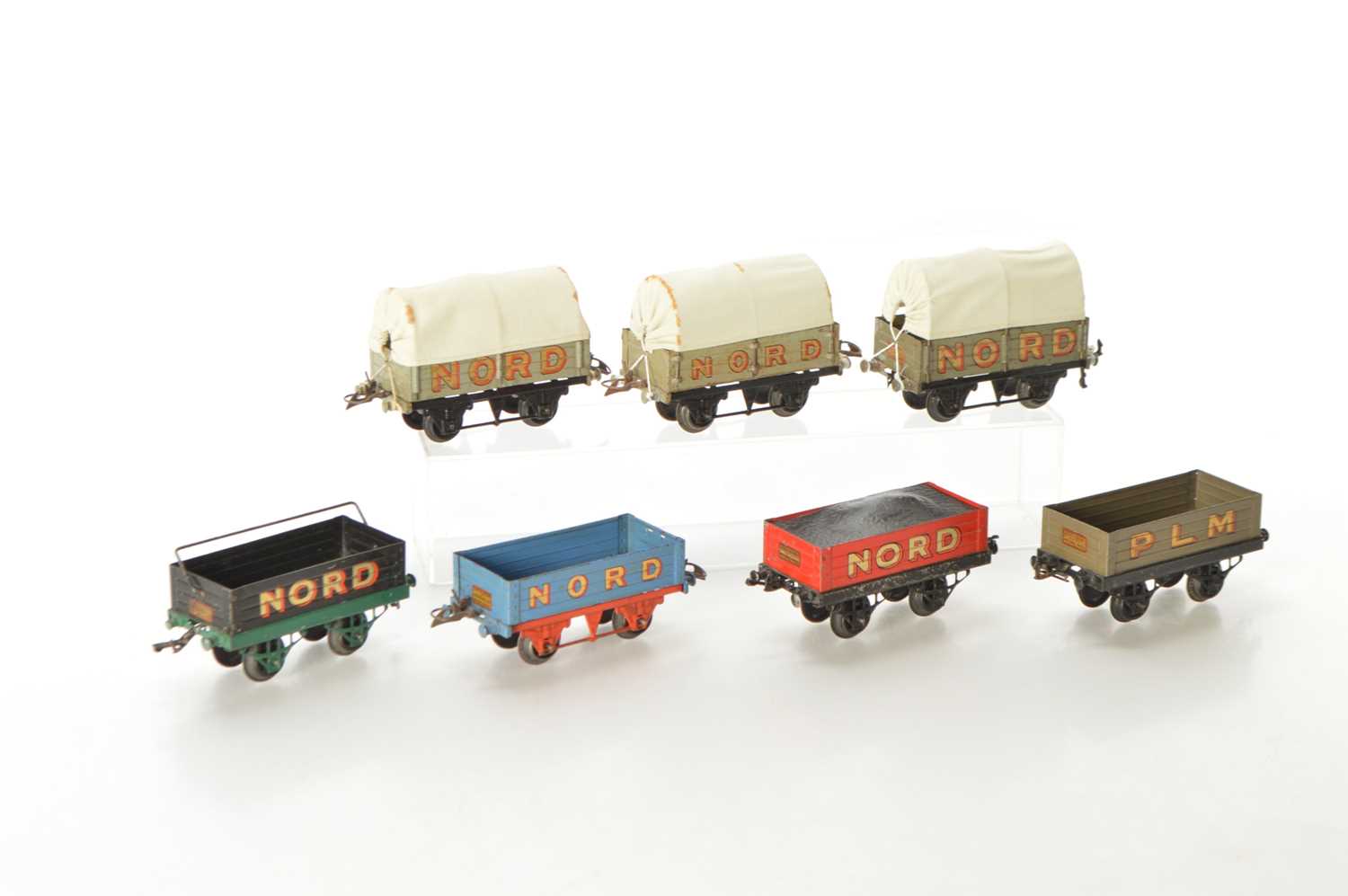 Lot 41 - French Hornby 0 Gauge group of Goods wagons (7)