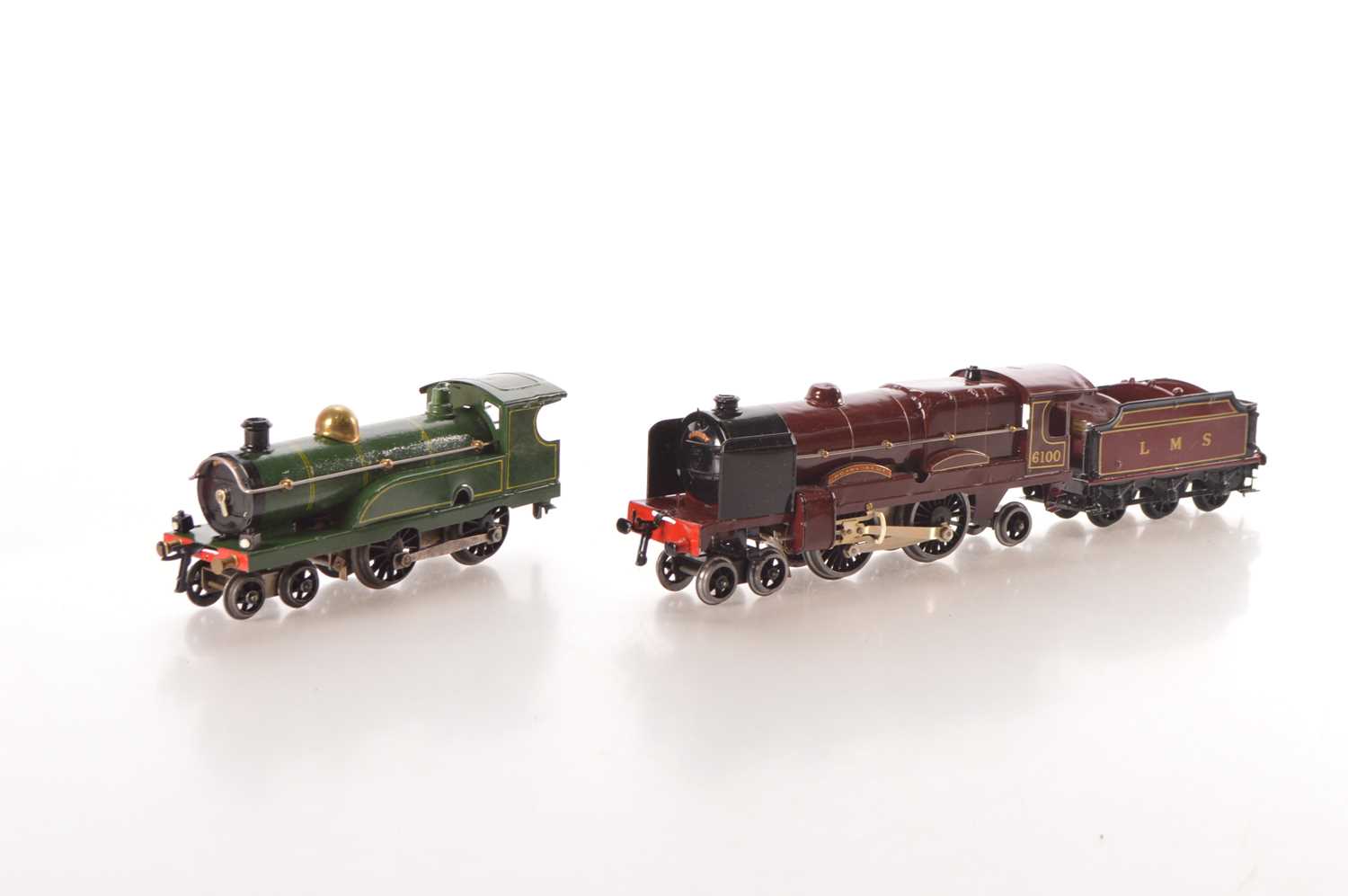 Lot 58 - Hornby 0 Gauge pair of repainted Clockwork Locomotives (2)