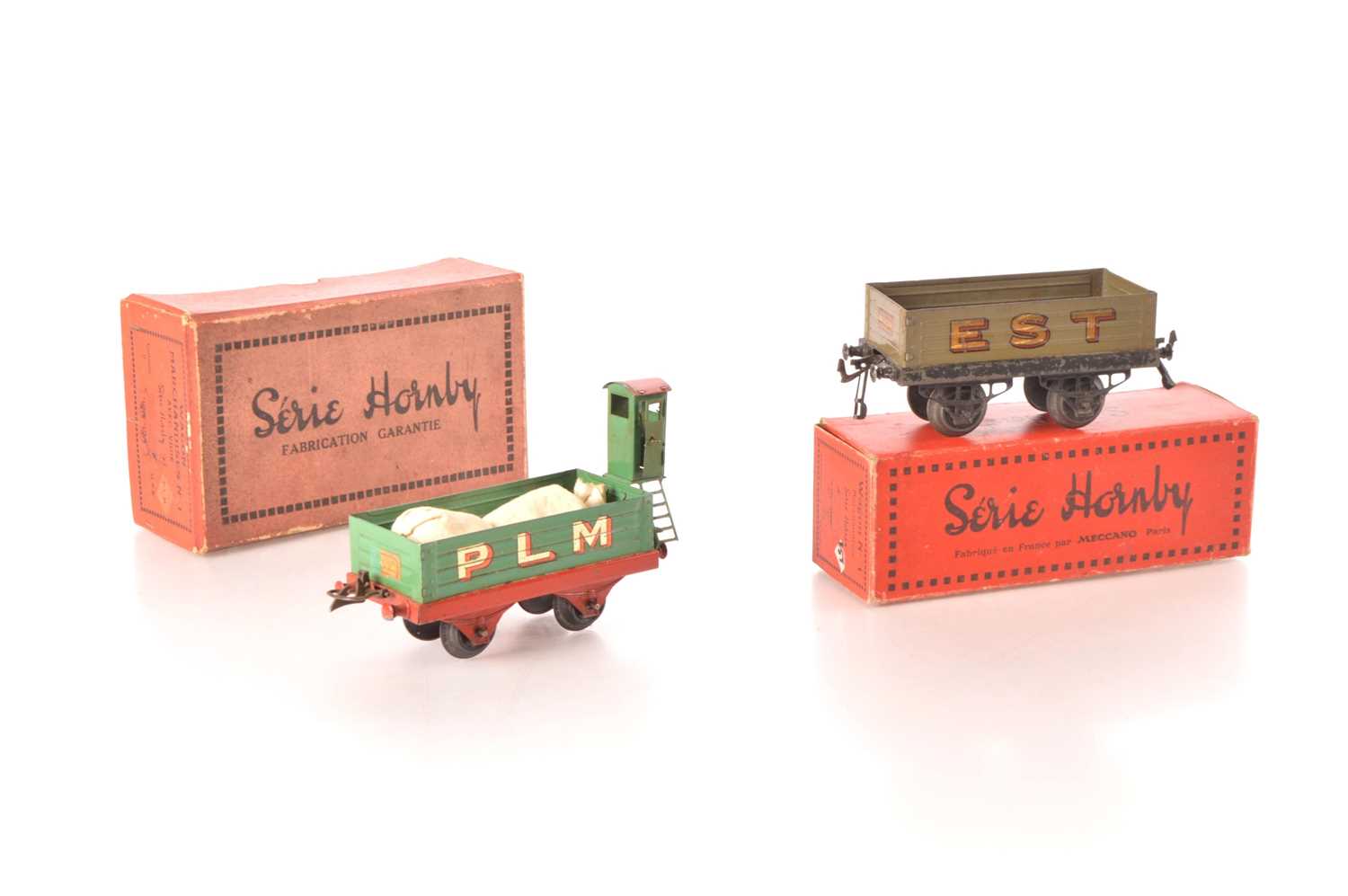 Lot 75 - French Hornby 0 Gauge pair of goods wagons (2)