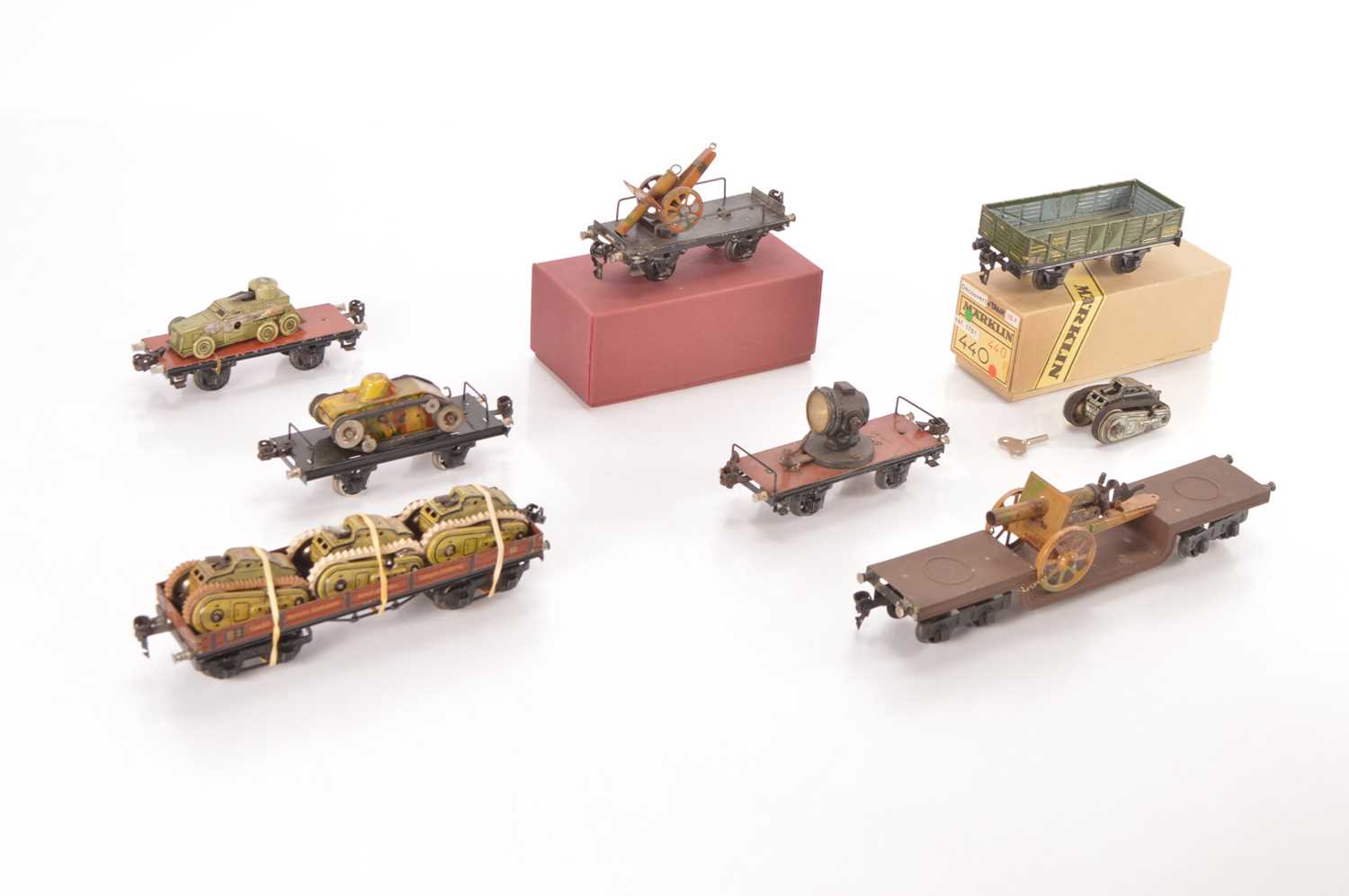 Lot 123 - Marklin 0 Gauge Group of Goods wagons (7)