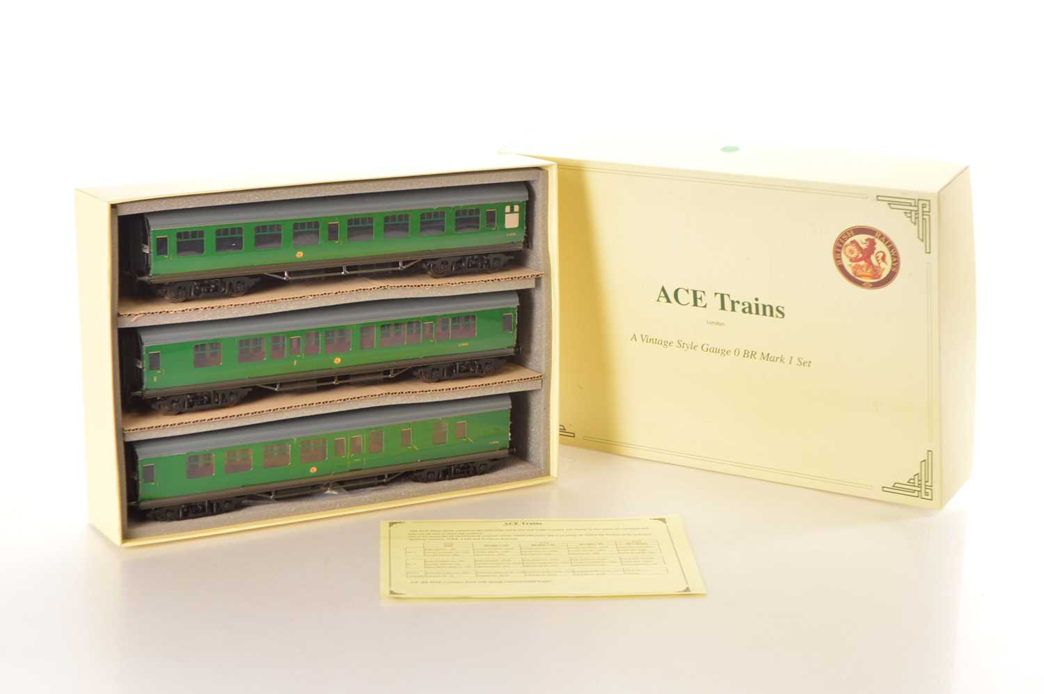 Lot 157 - Ace Train 0 Gauge Modern issue C/13 BR Mk1 SR coach set B
