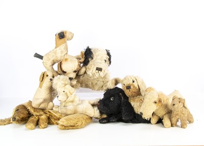 Lot 383 - Ten soft toy dogs