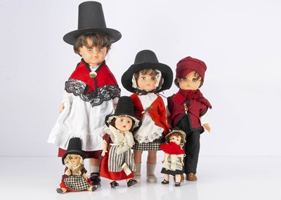 Lot 1058 - Post-war British dolls in Welsh National Costume