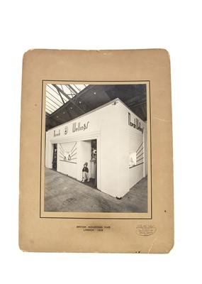 Lot 1078 - A rare large format gelatin silver printed commercial photograph of Norah Wellings’s trade show in 1933