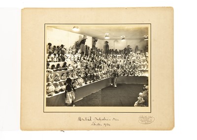 Lot 1079 - A rare large format gelatin silver printed commercial photograph of Norah Wellings’s trade show in 1934