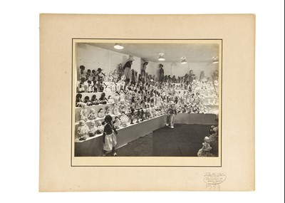 Lot 1081 - A rare large format gelatin silver printed commercial photograph of Norah Wellings’s trade show in 1934