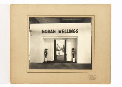 Lot 1092 - A rare large format gelatin silver printed commercial photograph of Norah Wellings’s trade show 1937