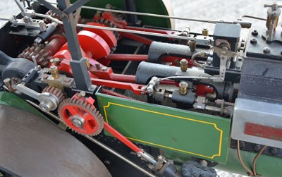 Lot 549 - Scratch built large scale Aveling type Steam Road Roller, Water Cart and Trailer van (3)