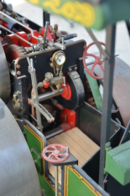 Lot 549 - Scratch built large scale Aveling type Steam Road Roller, Water Cart and Trailer van (3)