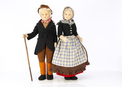 Lot 1102 - A Norah Wellings prototype Elderly Couple