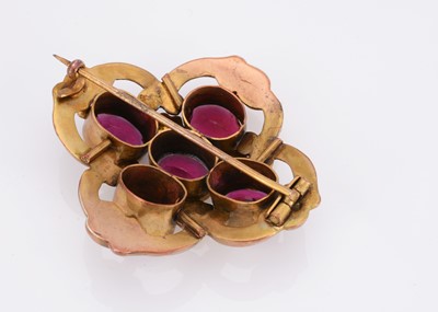 Lot 38 - A 19th Century paste set quatrefoil brooch