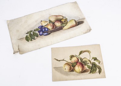 Lot 1109 - Two watercolour studies of fruit by Norah Wellings dated September 1915