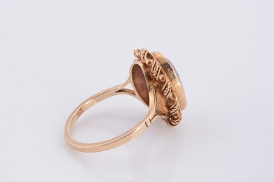 Lot 72 - A 9ct gold amethyst dress ring