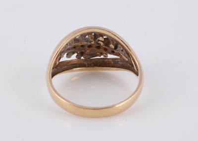 Lot 84 - A 9ct gold diamond set dress ring