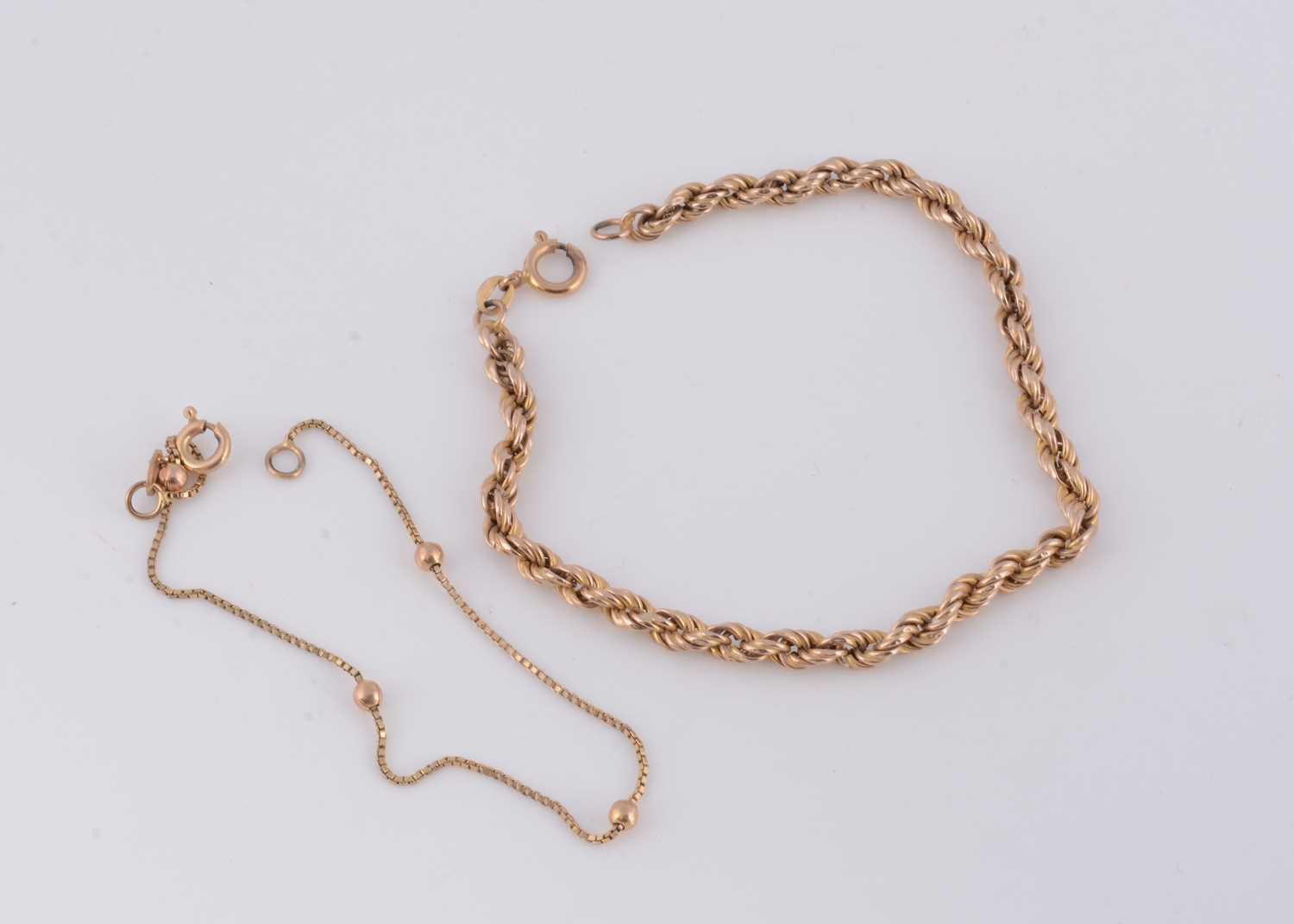 Lot 95 - Two 9ct gold bracelets