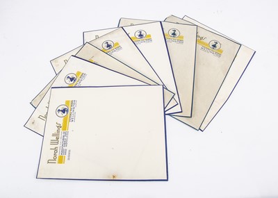 Lot 1116 - Eleven sheets of Norah Wellings headed paper 1930s