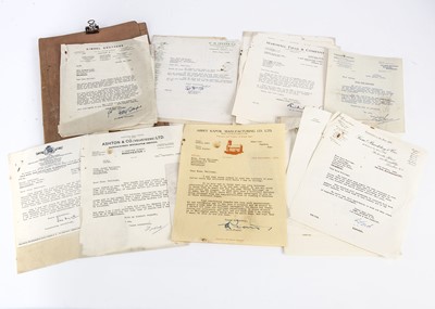 Lot 1117 - A quantity of historical letters written to Norah Wellings following her brother’s death and the closing of company 1959-60