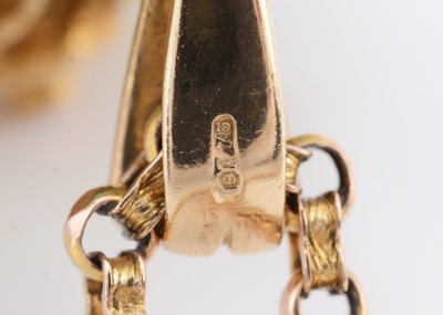 Lot 154 - A large 9ct gold and chalcedony cameo style pendant